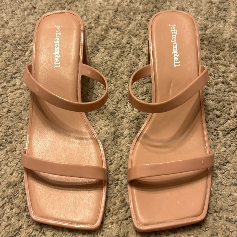 Jeffrey Campbell jamm-3 nude jelly shoes size 9